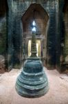 The Pagoda Sacred Stone In The Centre Of Preah Khan Temple, Angkor Wat, Cambodia Stock Photo