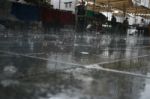 Rain In London Stock Photo