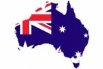 Australia Map Background  Stock Photo