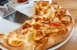 Pizza Food Detail Stock Photo