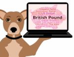 British Pound Shows Currency Exchange And Broker Stock Photo