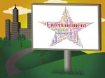 Entertainment Star Indicates Motion Picture And Celebration Stock Photo