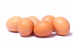Eggs On A White Background Stock Photo