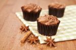 Chocolate Cupcakes Stock Photo