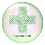 Ovarian Cysts Indicates Poor Health And Affliction Stock Photo
