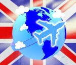 Union Jack Represents English Flag And Airline Stock Photo
