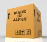 Made In Japan Indicates Japanese Import Trade 3d Rendering Stock Photo