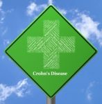 Crohn's Disease Represents Ill Health And Ileitis Stock Photo
