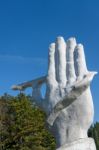 Sucevita, Moldovia/romania - September 18 : White Hand Statue Ne Stock Photo
