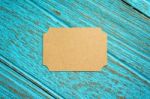 Vintage Business Card On Wood Background Stock Photo