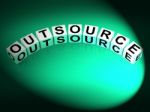 Outsource Dice Show Outsourcing And Contracting Employment Stock Photo