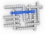3d Segmentation Word Cloud Collage, Business Concept Background Stock Photo
