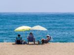 La Cala De Mijas, Andalucia/spain - May 6 : Beach At La Cala De Stock Photo