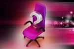 An Empty Chair With  Question Mark Stock Photo