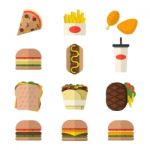 Fast Food Icon Stock Photo