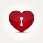 Love Heart Lock Security Concept Stock Photo