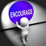 Encourage Pressed Means Inspire Motivate And Energize Stock Photo