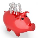 Savings Save Indicates Piggy Bank And Finance 3d Rendering Stock Photo