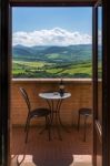 View From The Balcony Of The Hotel Piccolo In Pienza Stock Photo