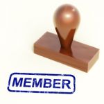 Rubber Stamp Showing Member Stock Photo