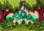 Cartoon  Landscape With Separated Layers For Game And Animation Stock Photo