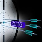 2016 Target Shows Successful Future Growth Stock Photo