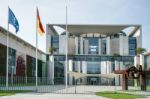The Federal Chancellery Building Offical Residence Of The German Stock Photo