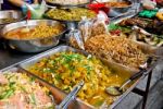 Variety Of Thai Food In Market Stock Photo