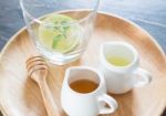 Cup Of Honey Lime Healthy Drink Stock Photo