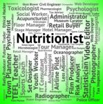 Nutritionist Job Means Hire Food And Jobs Stock Photo