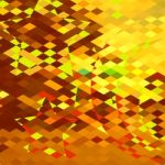 Autumnal Forest Abstract Low Polygon Background Stock Photo
