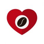 Coffee Bean In Love Heart  Illustration Stock Photo