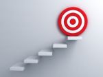 Steps To Goal Target Stock Photo