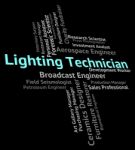 Lighting Technician Shows Skilled Worker And Artisan Stock Photo
