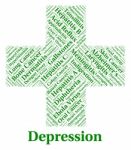 Depression Word Represents Lost Hope And Affliction Stock Photo