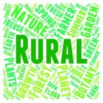 Rural Word Representing Non Urban And Text Stock Photo