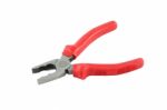 Red Handle Short Mouth Pliers Stock Photo