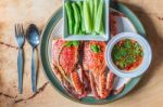 Steamed Crab Dish With Vegetables Stock Photo