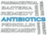 3d Image Antibiotics  Issues Concept Word Cloud Background Stock Photo