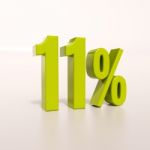 Percentage Sign, 11 Percent Stock Photo