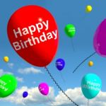 Happy Birthday Word On Balloons Stock Photo