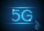 5g Technology Abstract Point Hand Background Stock Photo