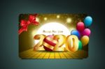 2020 New Year Party Concept With Cristhmas Celebration Stock Photo