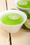 Green Lime Lemonade Stock Photo