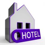 Hotel House Means Holiday Accommodation And Vacant Rooms Stock Photo