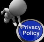 Privacy Policy Button Shows The Company Data Protection Terms Stock Photo