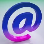 At Sign Shows E-mail Symbol For Message Stock Photo