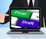 Final Draft Keys Displays Editing And Rewriting Document Stock Photo