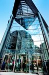Exterior Shot Of A Glass Building Stock Photo