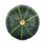 Green Pumpkin Isolated On The White Background Stock Photo
